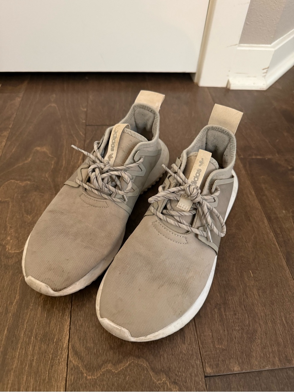 adidas Tubular Sneakers - Taupe/Beige - women’s 8.5
